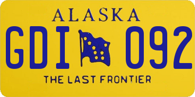 AK license plate GDI092