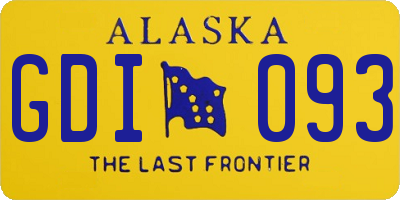 AK license plate GDI093