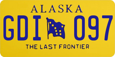 AK license plate GDI097