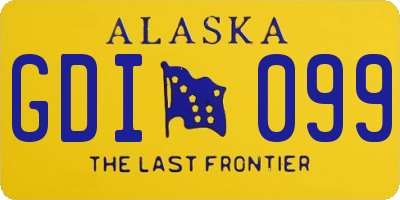 AK license plate GDI099