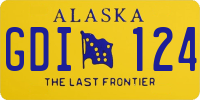 AK license plate GDI124