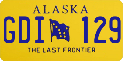 AK license plate GDI129