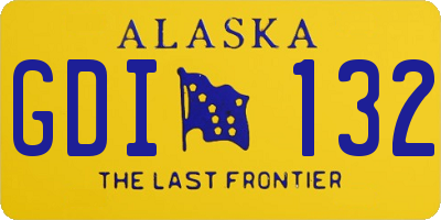 AK license plate GDI132