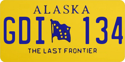 AK license plate GDI134