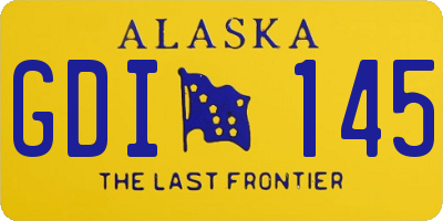 AK license plate GDI145