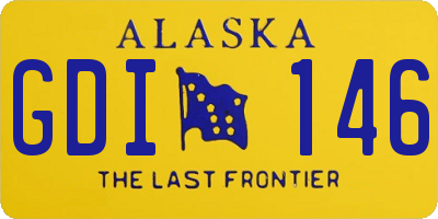 AK license plate GDI146