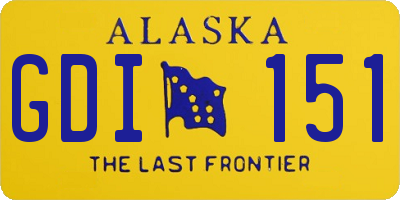 AK license plate GDI151