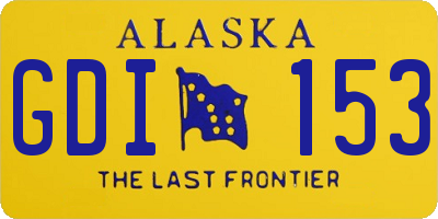 AK license plate GDI153