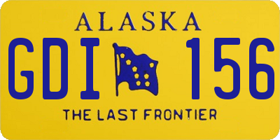 AK license plate GDI156