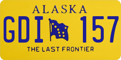 AK license plate GDI157
