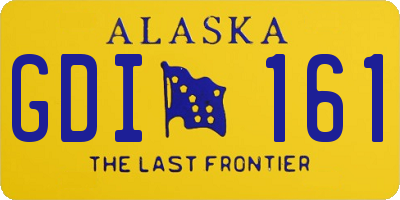 AK license plate GDI161