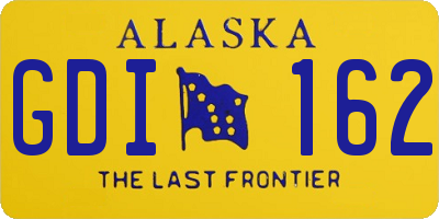 AK license plate GDI162