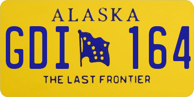 AK license plate GDI164