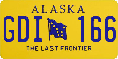 AK license plate GDI166