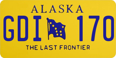 AK license plate GDI170
