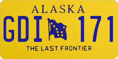 AK license plate GDI171