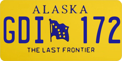 AK license plate GDI172