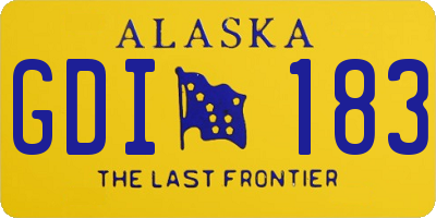 AK license plate GDI183