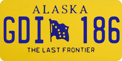 AK license plate GDI186