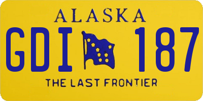AK license plate GDI187