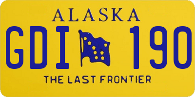 AK license plate GDI190