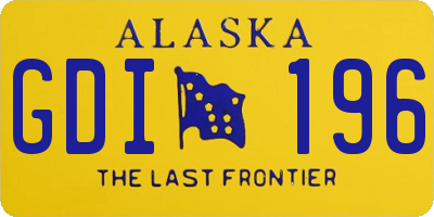AK license plate GDI196