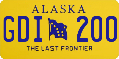 AK license plate GDI200