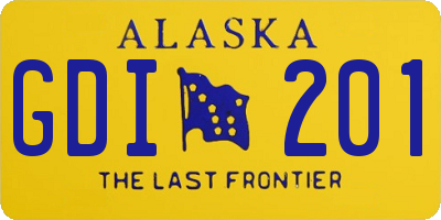 AK license plate GDI201