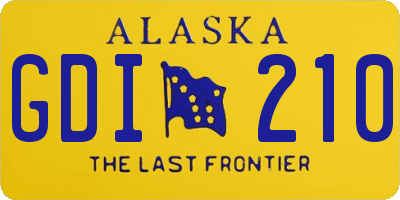 AK license plate GDI210