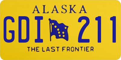AK license plate GDI211