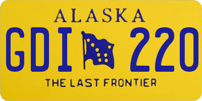 AK license plate GDI220