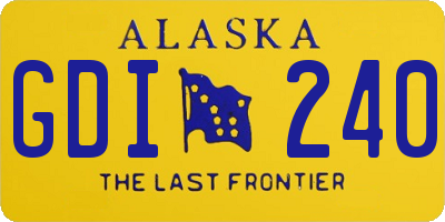 AK license plate GDI240