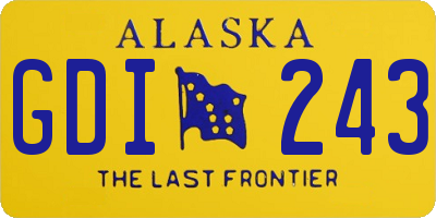 AK license plate GDI243