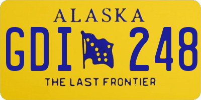 AK license plate GDI248