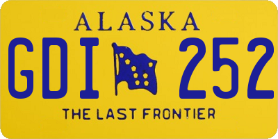 AK license plate GDI252
