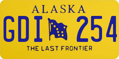 AK license plate GDI254