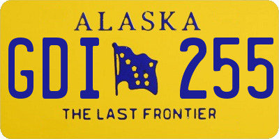 AK license plate GDI255