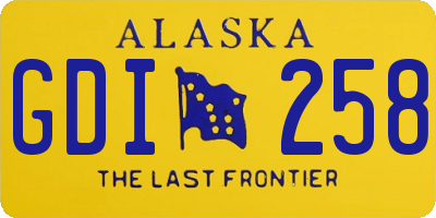 AK license plate GDI258