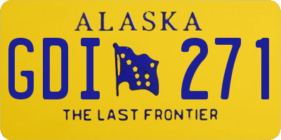 AK license plate GDI271