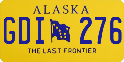 AK license plate GDI276