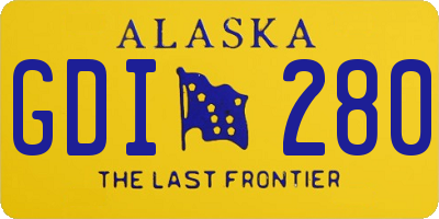 AK license plate GDI280
