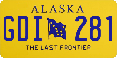 AK license plate GDI281