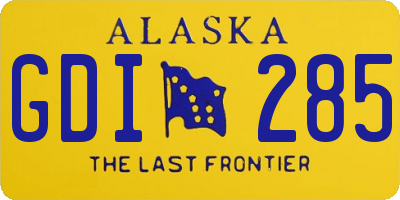 AK license plate GDI285