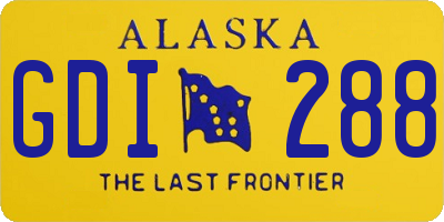 AK license plate GDI288