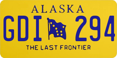 AK license plate GDI294