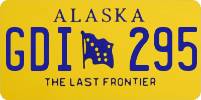 AK license plate GDI295