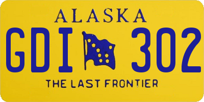AK license plate GDI302