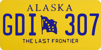 AK license plate GDI307