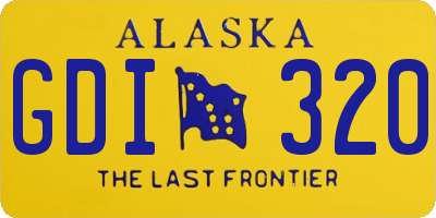 AK license plate GDI320