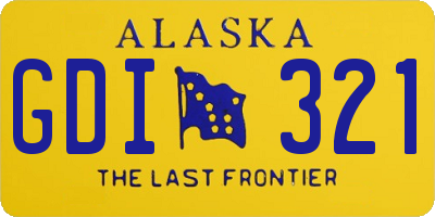 AK license plate GDI321
